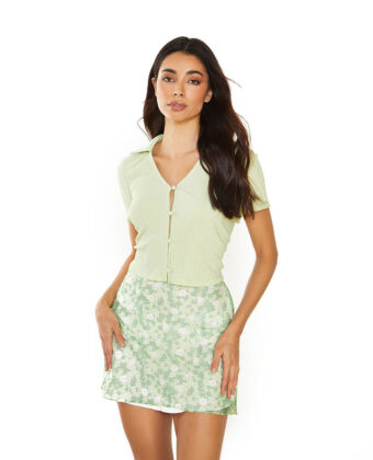 Apple green ditsy skirt