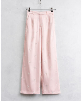 PANTALONE CON RICAMO E PAILLETTES